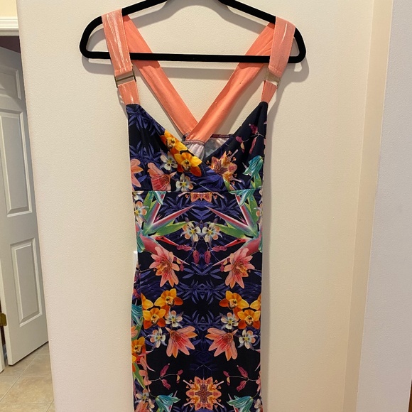 Venus tropical crisscross back dress - Picture 1 of 6
